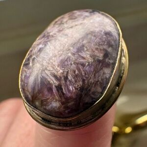 SterlingSilver chariot Crystal Gemstone Natural Ring size 8 protection stone